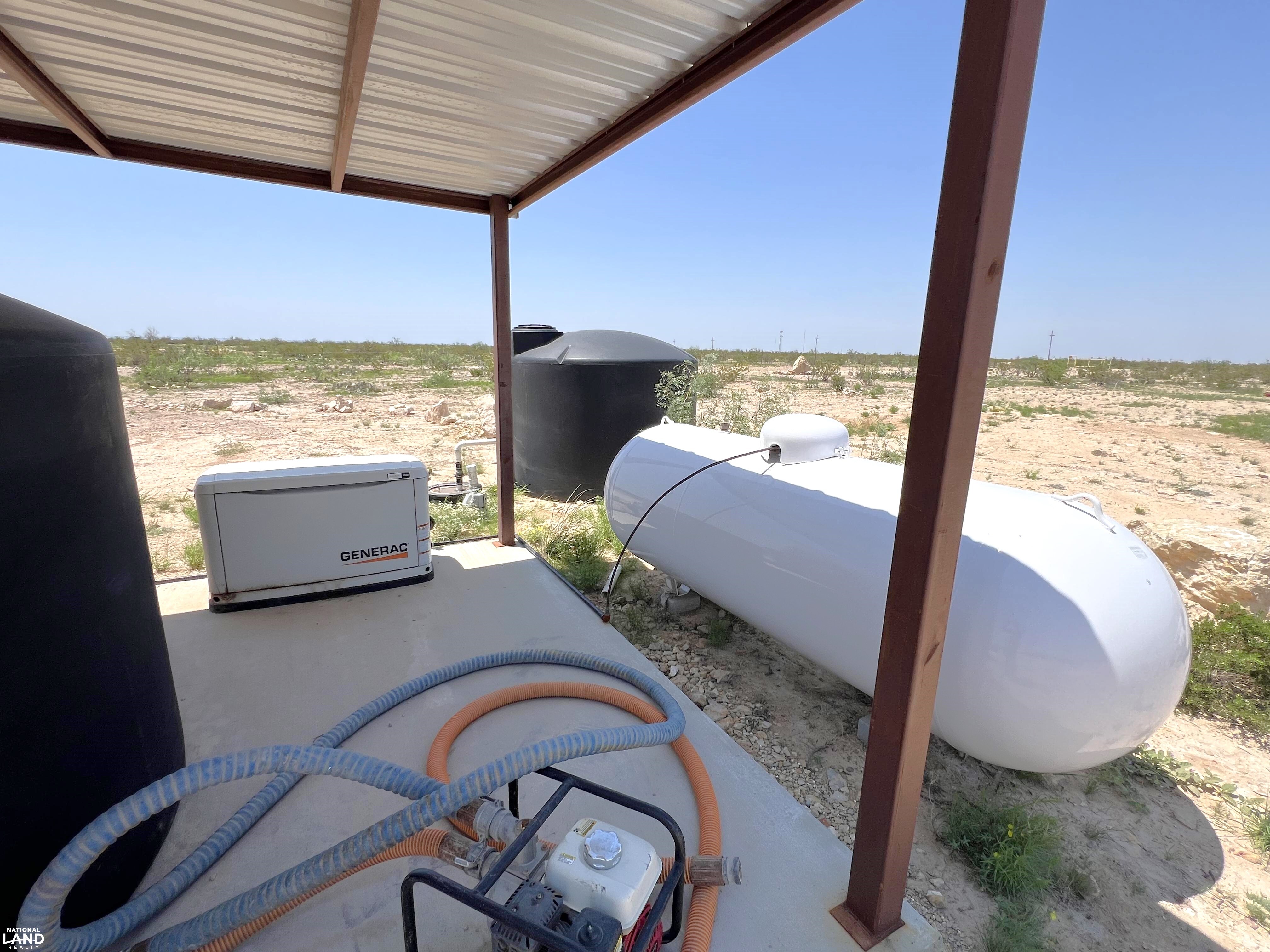 Propane tank provides fuel to the generator. This keeps the entire camp energized (5 of 94)